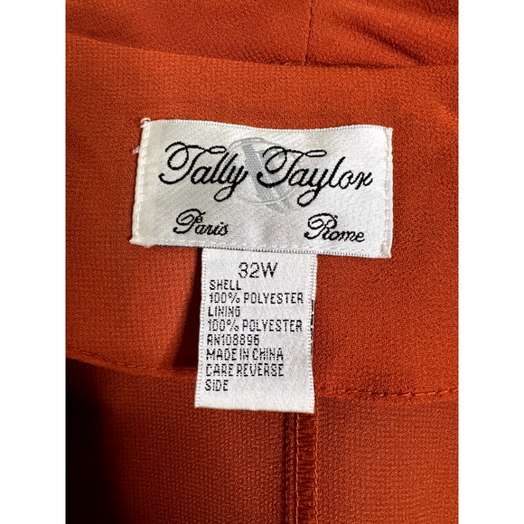 Tally Taylor Womens Cardigan Duster 32W Flow Rust Rhinestone Clasp Mature Career - Picture 3 of 10